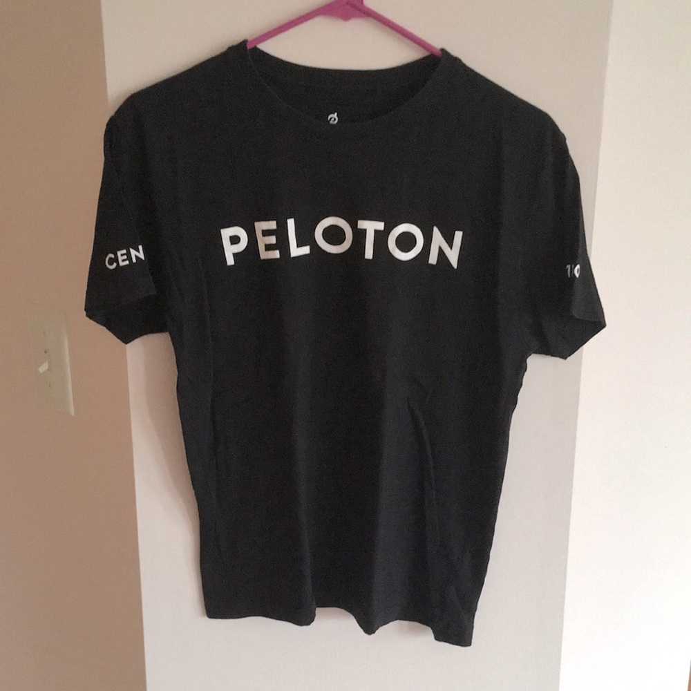 Peloton Century Club tee. Black. Size XS.
